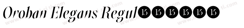 Oroban Elegans Regul字体转换